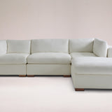 Chaucer Four-Piece Sectional Sofa with Ottoman