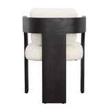 Black Linen Dining Chair