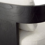Black Linen Dining Chair