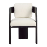 Black Linen Dining Chair