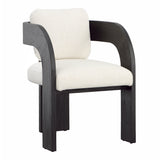 Black Linen Dining Chair