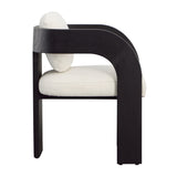 Black Linen Dining Chair