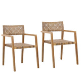 Picoult Teak Outdoor Dining Chair Set
