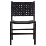 Patchett Leather Dining Chair Black