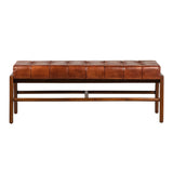 Straub Leather Bench