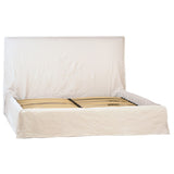 Bellamy Linen Bed Queen White