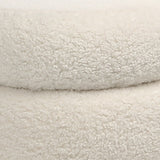 Flaubert Faux Sheepskin Ottoman