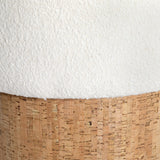 Sadra Acacia Upholstered Stool