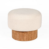 Sadra Acacia Upholstered Stool