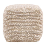 Franzen Handwoven Pouf Ivory