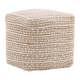 Franzen Handwoven Pouf Ivory