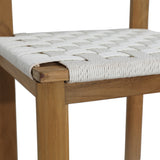 Pascal Teak Outdoor Dining Chair White