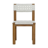 Pascal Teak Outdoor Dining Chair White
