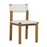Pascal Teak Outdoor Dining Chair White