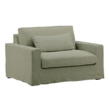 Taylor linen Chair and a Half Slipcover Forest