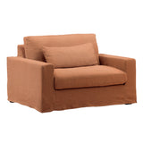 Taylor linen Chair and a Half Slipcover Sienna