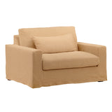 Taylor linen Chair and a Half Slipcover Wheat