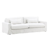 Gadamer linen Sofa Slipcover White