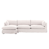 Klein linen 2 Piece Chaise Sectional Slipcover