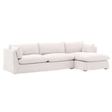 Izumi linen 2 Piece Chaise Sectional Slipcover
