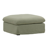 Stein linen Ottoman Slipcover Forest