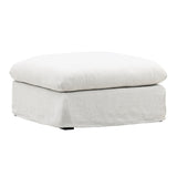 Stein linen Ottoman Slipcover White