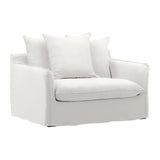 Rajesh linen Sofa Chair Slipcover White