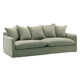 Heaney linen Sofa Slipcover Forest