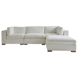 Chaucer Four-Piece Sectional Sofa with Ottoman
